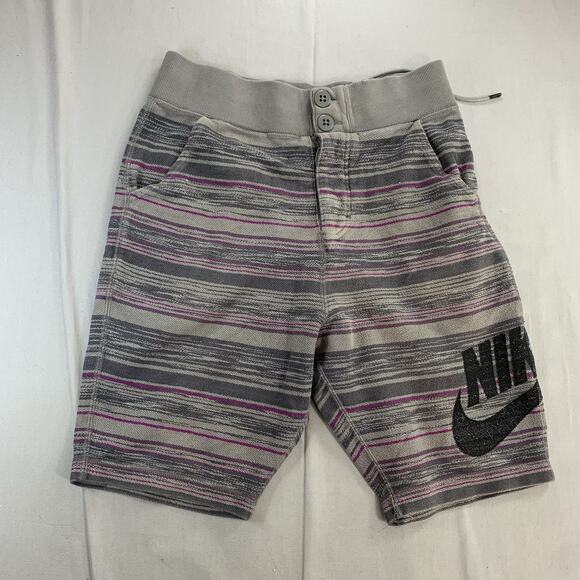 Nike FC Squad Knit Aztec Shorts Men’s Athletic Size Small Grey Purple - Picture 1 of 7